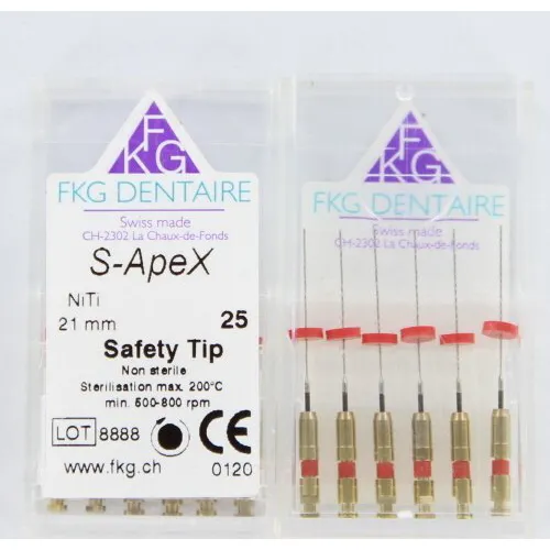FKG S-APEX Ni-Ti 21mm NR.25 ROOD (6st)