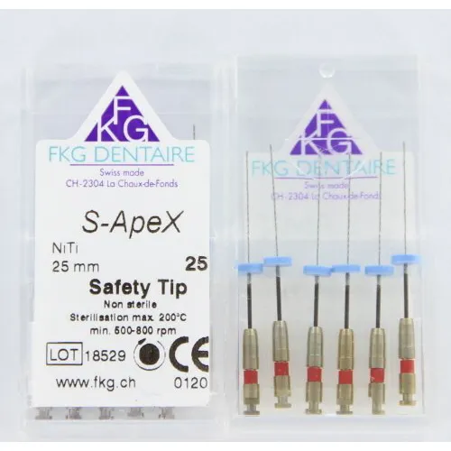 FKG S-APEX Ni-Ti 25mm NR.25 ROOD (6st)