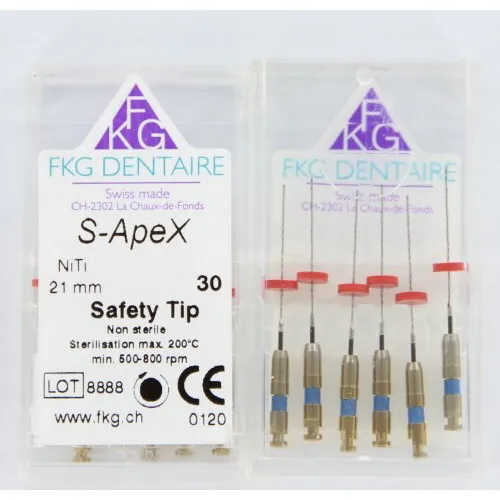 FKG S-APEX Ni-Ti 21mm NR.30 BLAUW (6st)