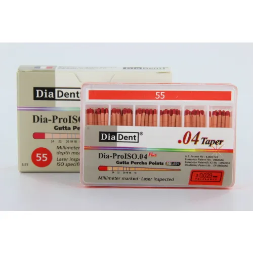 DIADENT GUTTA PERCHA POINTS .04 NR.55 ROOD (60st)