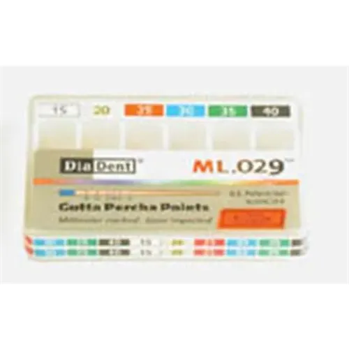 DIADENT GUTTA PERCHA POINTS SPILLPROOF FINE-FINE GEEL (100st)