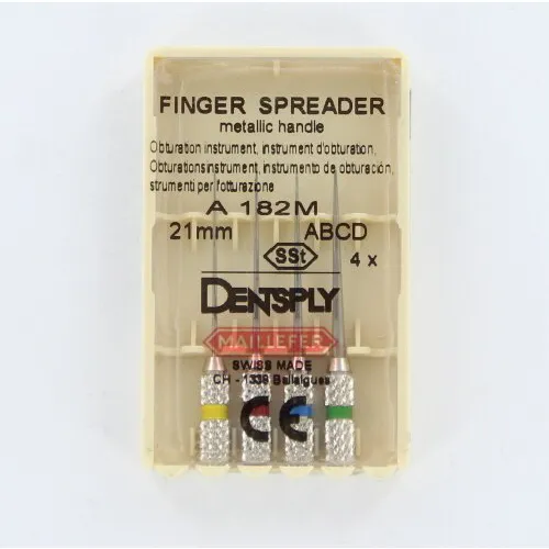 MAILLEFER TAPERED FINGER SPREADERS 21mm ASSORTED A-B-C-D METALLIC HANDLE (4st)