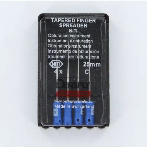 MAILLEFER TAPERED FINGER SPREADERS NiTi 25mm C BLAUW (4st)