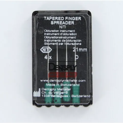 MAILLEFER TAPERED FINGER SPREADERS NiTi 21mm D GROEN (4st)