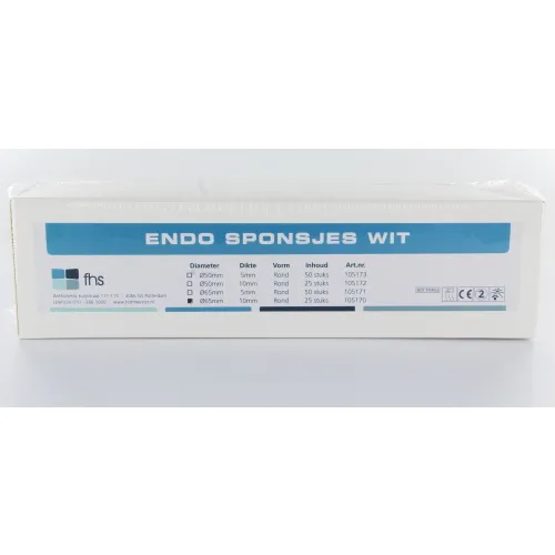 FHS ENDO SPONSJES WIT Ø 65 / 10mm (25st)