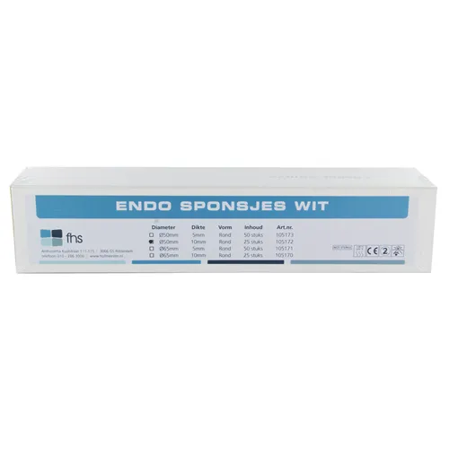 FHS ENDO SPONSJES WIT Ø 50 / 10mm (25st)