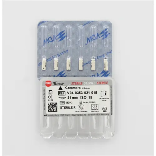 VDW K-REAMER 21mm NR. 15 WIT STERIEL (6st)