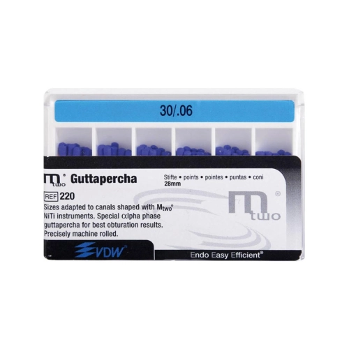 VDW Mtwo GUTTA PERCHA POINTS .06 28mm NR.30 BLAUW (60st)