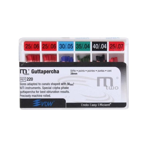 VDW Mtwo GUTTA PERCHA POINTS ASSORTED (60st)