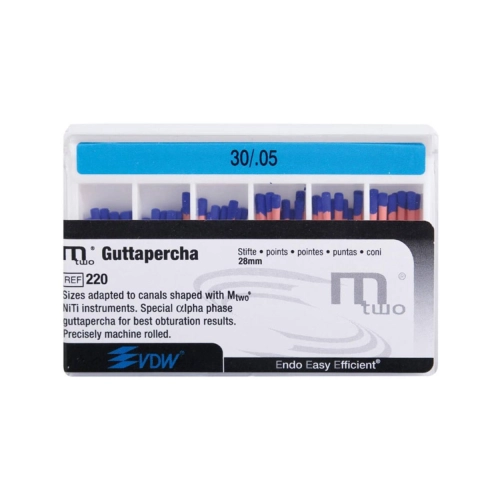 VDW Mtwo GUTTA PERCHA POINTS .05 28mm NR.30 BLAUW (60st)