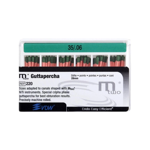 VDW Mtwo GUTTA PERCHA POINTS .06 28mm NR.35 GROEN (60st)