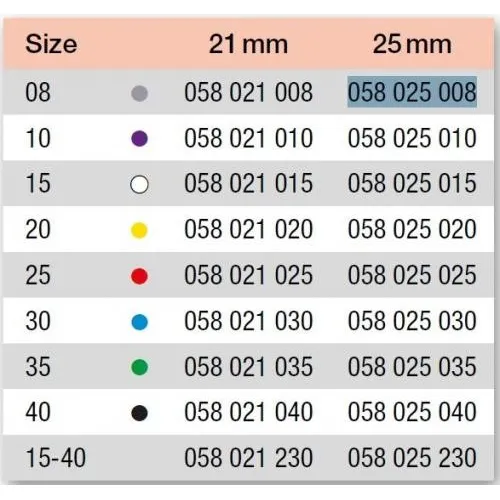 VDW K-REAMERS RA 21mm 35 GROEN (6st)