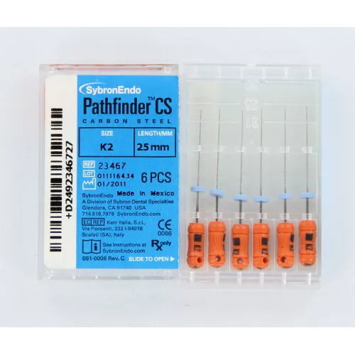 KERR ENDO PATHFINDER CS FILES 25mm K2 ORANJE (6st)