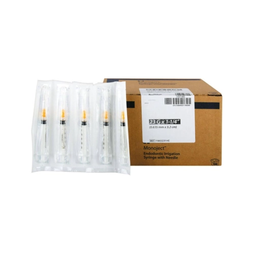 MONOJECT ENDODONTISCHE SPUITEN 3cc 23x1,25 ORANJE (100st)