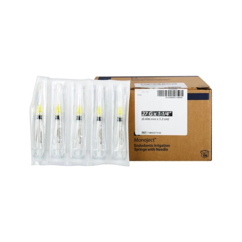 MONOJECT ENDODONTISCHE SPUITEN 3cc 27x1,25 GEEL (100st)