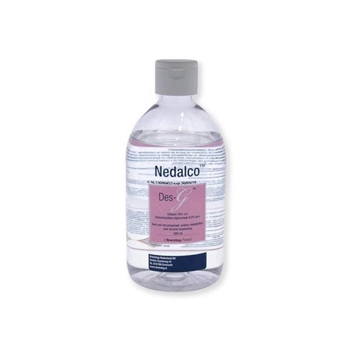 NEDALCO DES-G OPPERVLAKTE (EN HAND-) DESINFECTIE ALCOHOL 70% (0,5ltr)