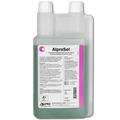ALPROSOL INSTRUMENTEN & AFDRUK DESINFECTANT ORANJE DOSEERFLES (1ltr)