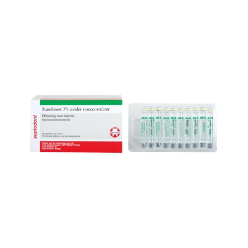 SEPTODONT SCANDONEST 3% ZONDER VASOCONSTRICTOR (50x1,8ml)