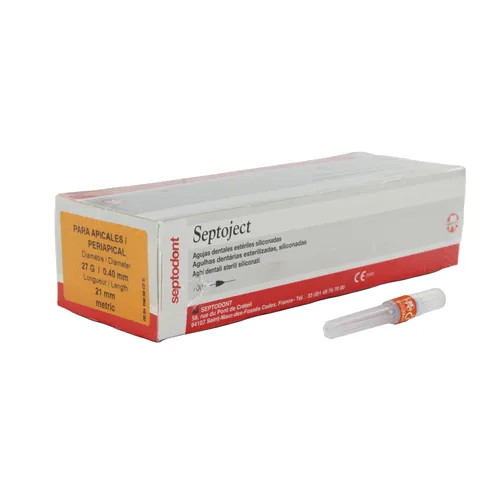 SEPTODONT SEPTOJECT INJECTIENAALDEN 27G SHORT 0,40x21mm ORANJE (100st)