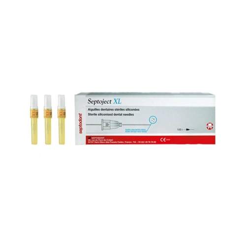 SEPTODONT SEPTOJECT INJECTIENAALDEN XL 27G LONG 0,40x35mm GEEL (100st)