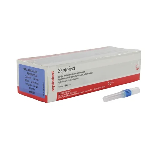SEPTODONT SEPTOJECT INJECTIENAALDEN 30G SHORT 0,30x21mm BLAUW (100st)