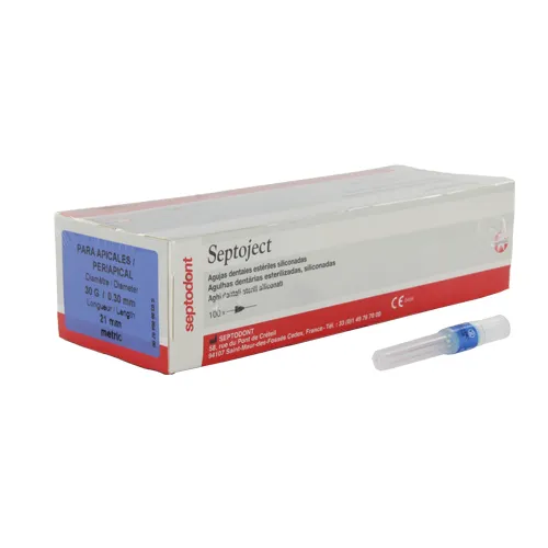 SEPTODONT SEPTOJECT INJECTIENAALDEN 30G SHORT 0,30x25mm BLAUW (100st)
