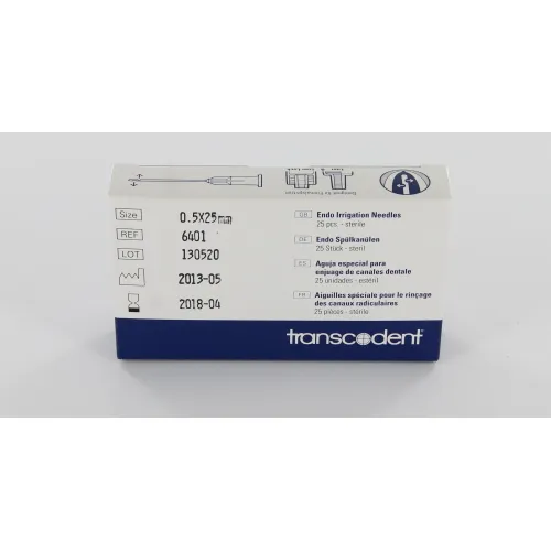 TRANSCODENT SPOELNAALDEN STERIEL 25G 0,25x25mm DOUBLE VENT ORANJE (25st)