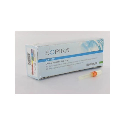 KULZER SOPIRA CARPULE FREE FLOW INJECTIENAALDEN 30G/0,3x25mm ORANJE (100st)