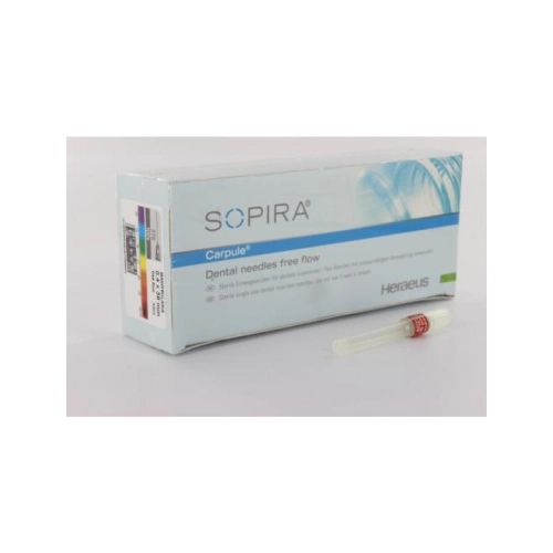 KULZER SOPIRA CARPULE FREE FLOW INJECTIENAALDEN 27G/0,4x38mm BRUIN (100st)