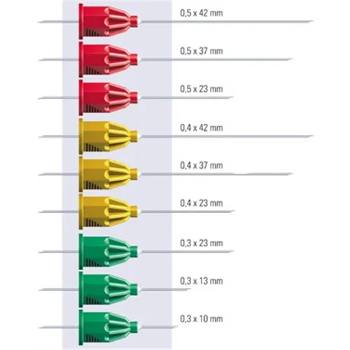 TRANSCODENT TRANSCOJECT-L INJECTIENAALDEN 0,4x23mm 27GA GRIJS (100st)