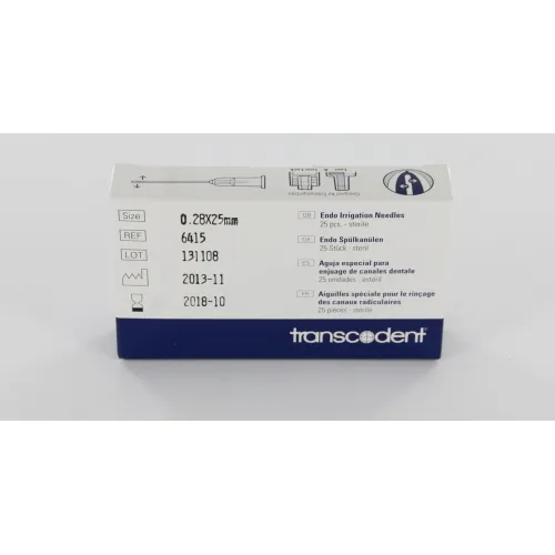 TRANSCODENT SPOELNAALDEN STERIEL 31G 0,28x25mm DOUBLE VENT VIOLET (25st) 