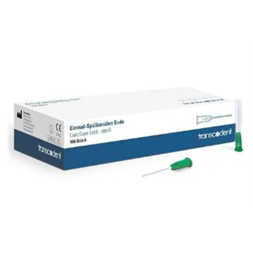 TRANSCODENT SPOELNAALDEN STERIEL 30G 0,3x23mm STOMP GROEN (100st)