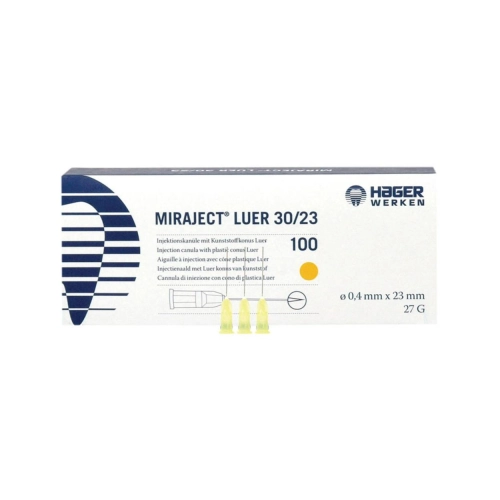 HAGER&WERKEN MIRAJECT LUER NAALDEN 30/23 27G 0,4x23mm GEEL