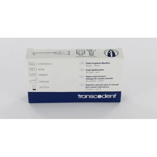 TRANSCODENT SPOELNAALDEN STERIEL 25G 0,25x25mm SINGLE VENT ORANJE (25st) 