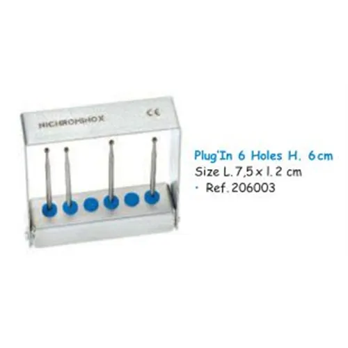 NICHROMINOX BORENSTANDAARD PLUG'IN RVS ROOD 6cm HOOG 6st 206003-3