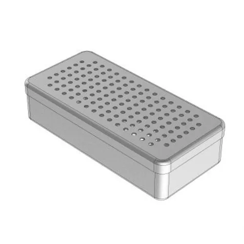NICHROMINOX ALUMINIUM BOX 21x10x5cm ZILVER GEPERFOREERD 184021