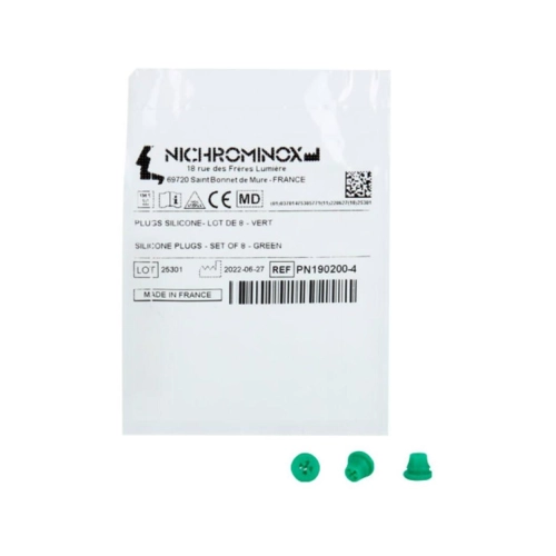 NICHROMINOX SILICONE PLUGS VOOR PLUG'IN GROEN (8st) 190200-4