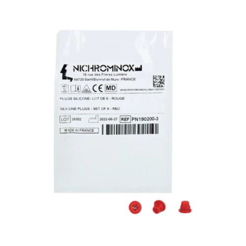 NICHROMINOX SILICONE PLUGS VOOR PLUG'IN ROOD (8st) 190200-3