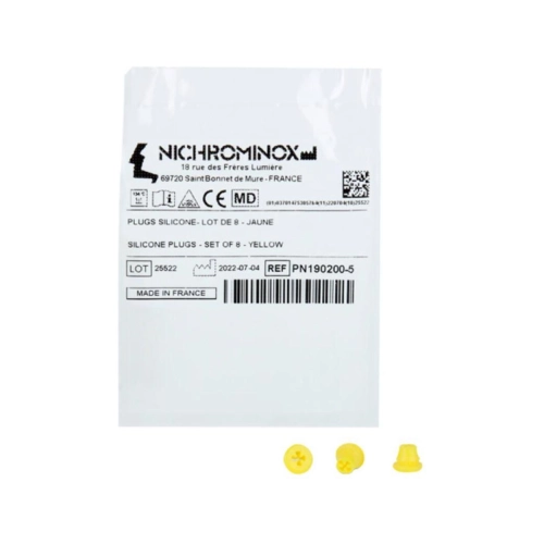 NICHROMINOX SILICONE PLUGS VOOR PLUG'IN GEEL (8st) 190200-5