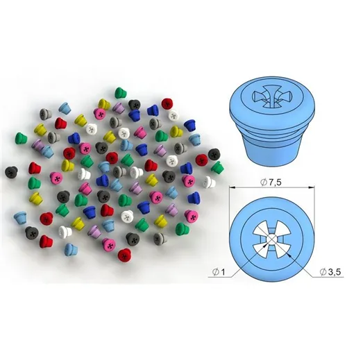 NICHROMINOX SILICONE PLUGS VOOR PLUGIN PAARS (8st) 190200-PURPLE