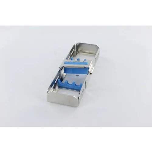 NICHROMINOX STERILISATIECASSETTE FLEXI CLIP-3 18x6,4cm BLAUW 182803-2