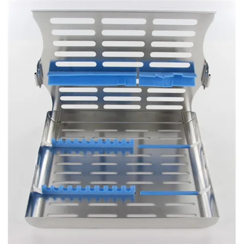 NICHROMINOX STERILISATIECASSETTE ERGO CLIP-15 23x18,4cm BLAUW MET KLEP 182752-2