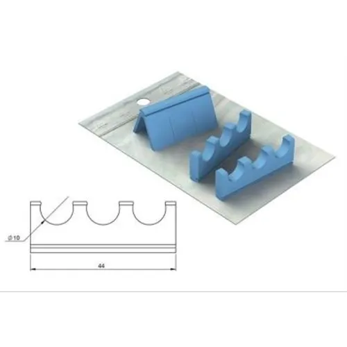 NICHROMINOX EASY CLIP 3 SILICONE SET BLAUW INSTRUMENTEN MET BREDE HANDLE (3st/2 onder/1 boven)