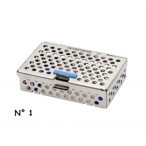 NICHROMINOX STERILISATIECASSETTE MICRO VOOR KLEMMEN 8,4x6x2,5cm BLAUW 182090