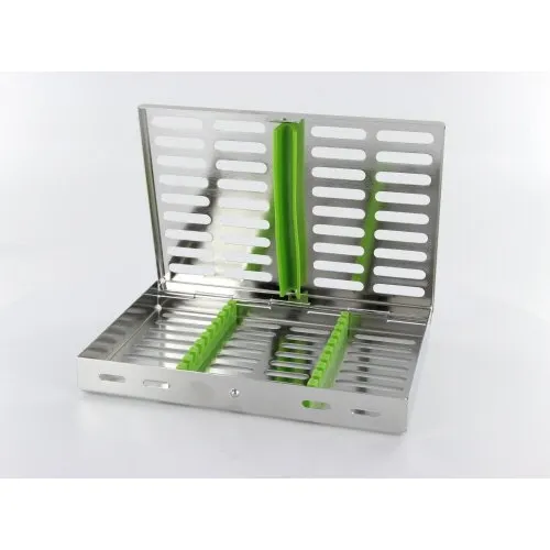 NICHROMINOX STERILISATIE CASSETTE FLAT 18x13cm GROEN (tbv 10 instr.) 182062-4