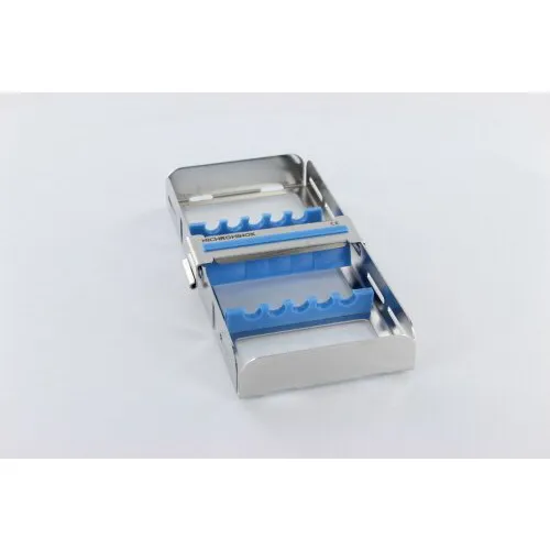 NICHROMINOX STERILISATIECASSETTE FLEXI CLIP-5 18x9,5cm BLAUW 182800-2