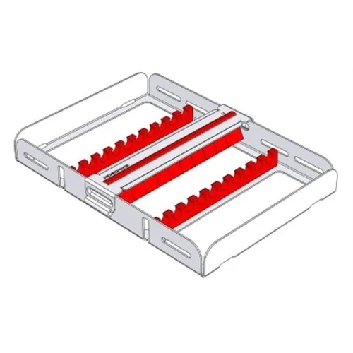 NICHROMINOX STERILISATIECASSETTE FLEXI CLIP-10 18x13,6cm ROOD 182810-3