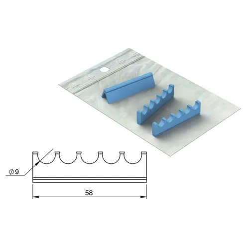NICHROMINOX SILICONE INZET VOOR DEKSEL CASSETTE 18x6 ZWART 182073-9