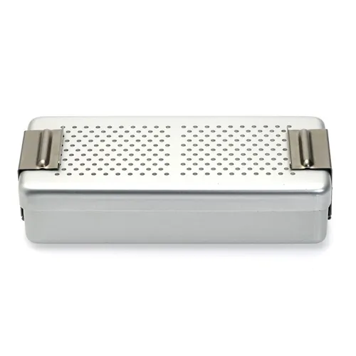 NICHROMINOX ALUMINIUM STERLISATIEBOX GEPERFOREERD 26x11x7,5cm 300100