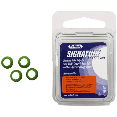 HU-FRIEDY CODE-RINGEN SATIN STEEL KLEUR GROEN (4st) SSG7/4